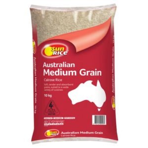SUNRICE  MEDIUM GRAIN WHITE RICE 10KG