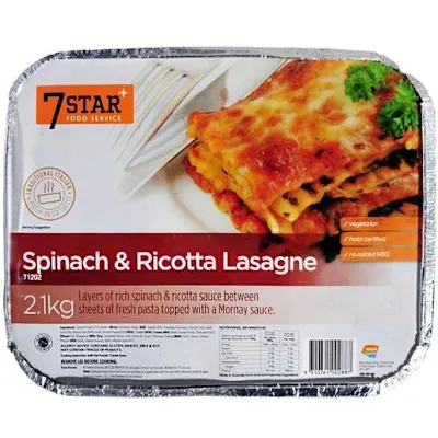 7 Star Spinach/ricotta Lasagne 2.1kg
