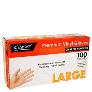 Capri Vinyl Glove Large 100s